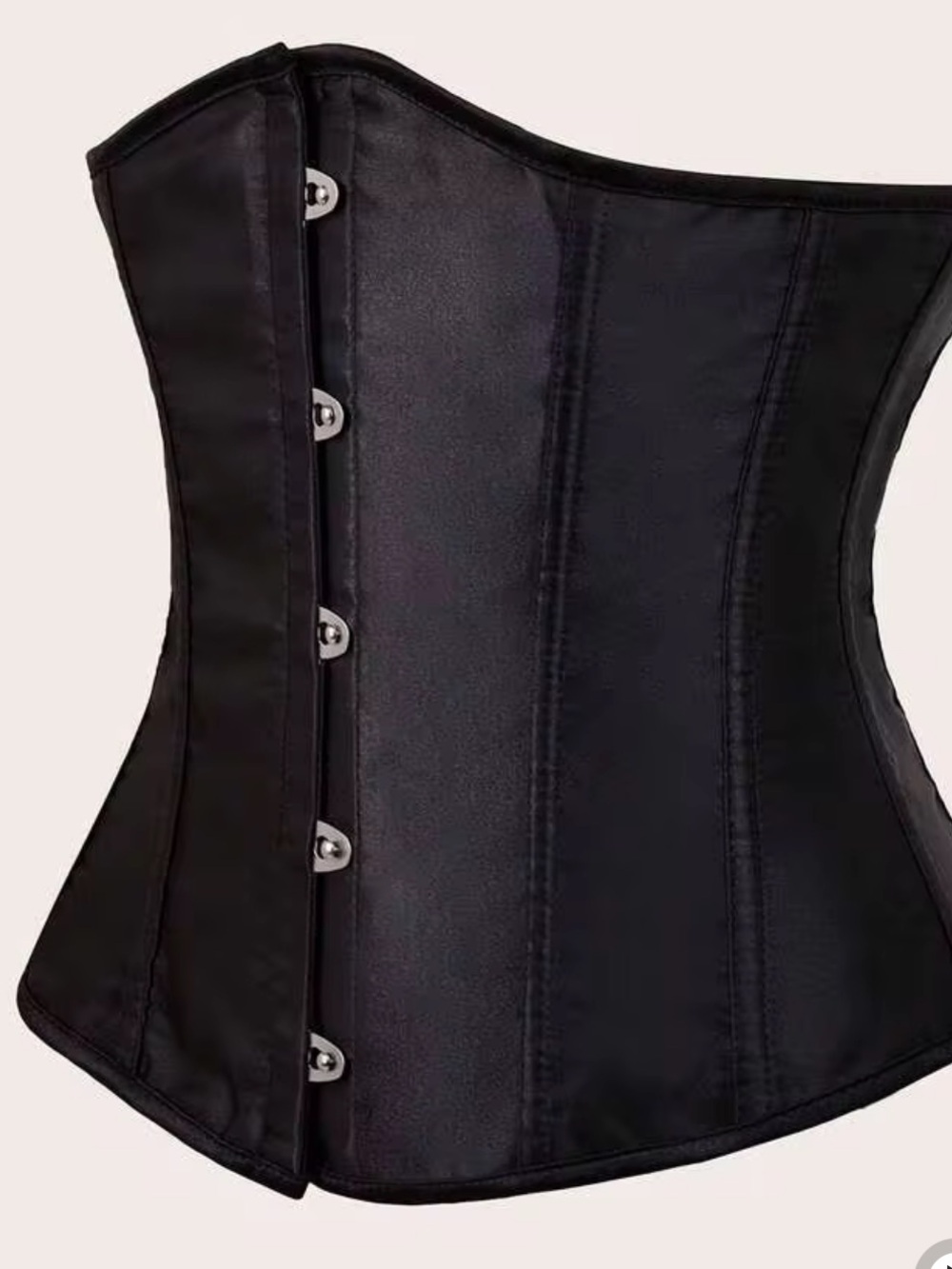 NWT Fashion Corset Metallic Bronze Underbust Waist Cincher Satin Look Lacing S
